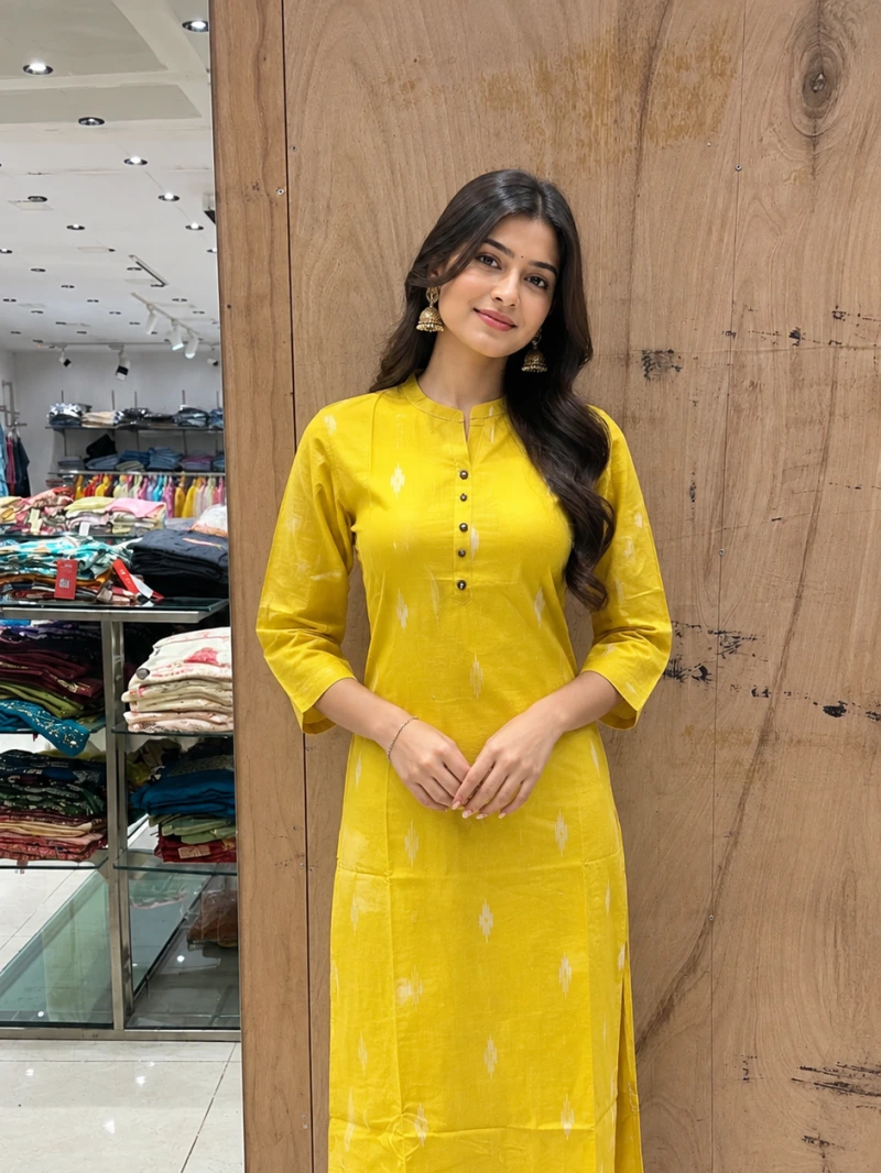 Collared Two Piece Kurta Set